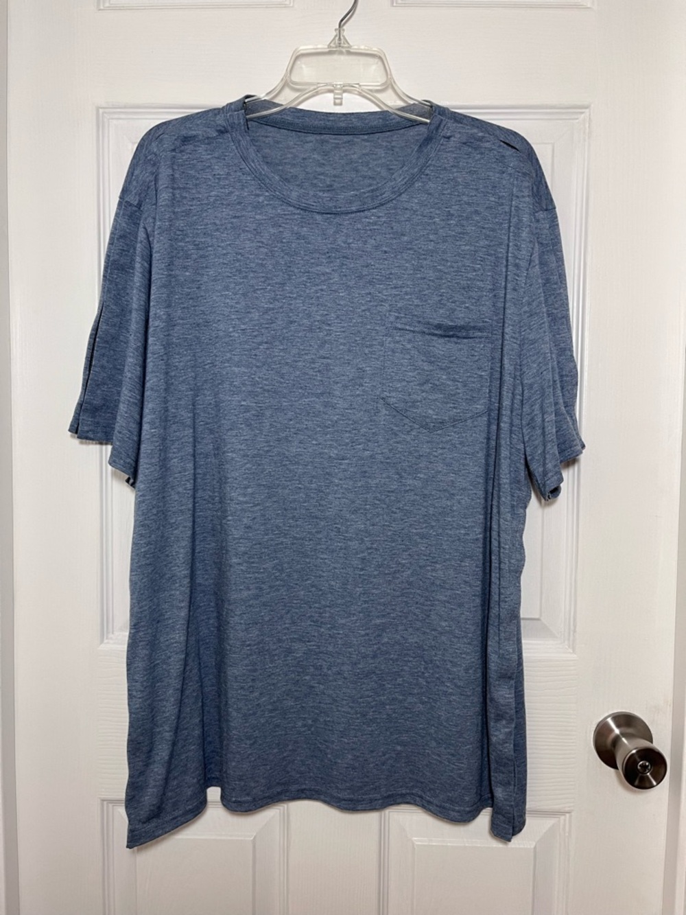 Profs, Men's Short-Sleeve Pocket Tee in Heather..Tear Away Snap Closures